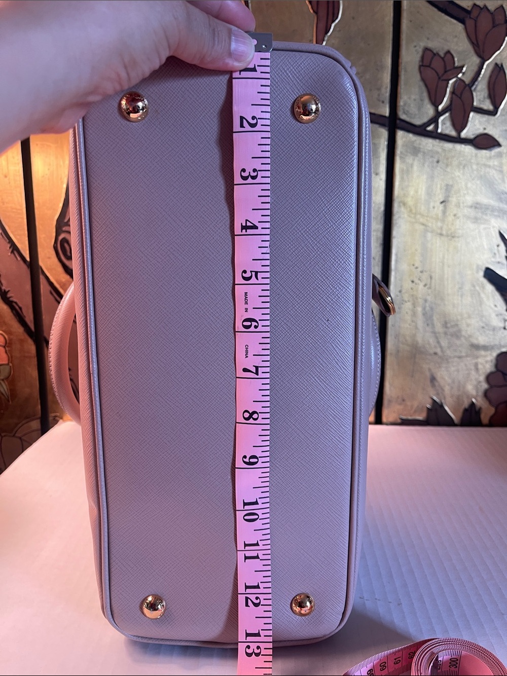 Prada Galleria Nude Saffiano Leather Double-Handle Satchel with Strap - Picture 7 of 15